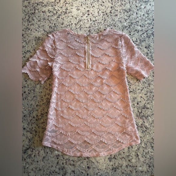 Elegant Pink Textured Women's Top Sz XS - Picture 5 of 5